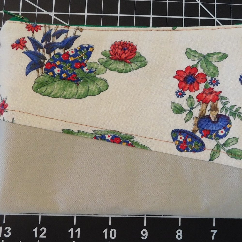 Wristlet with Inside Zipper Pocket-Handcrafted